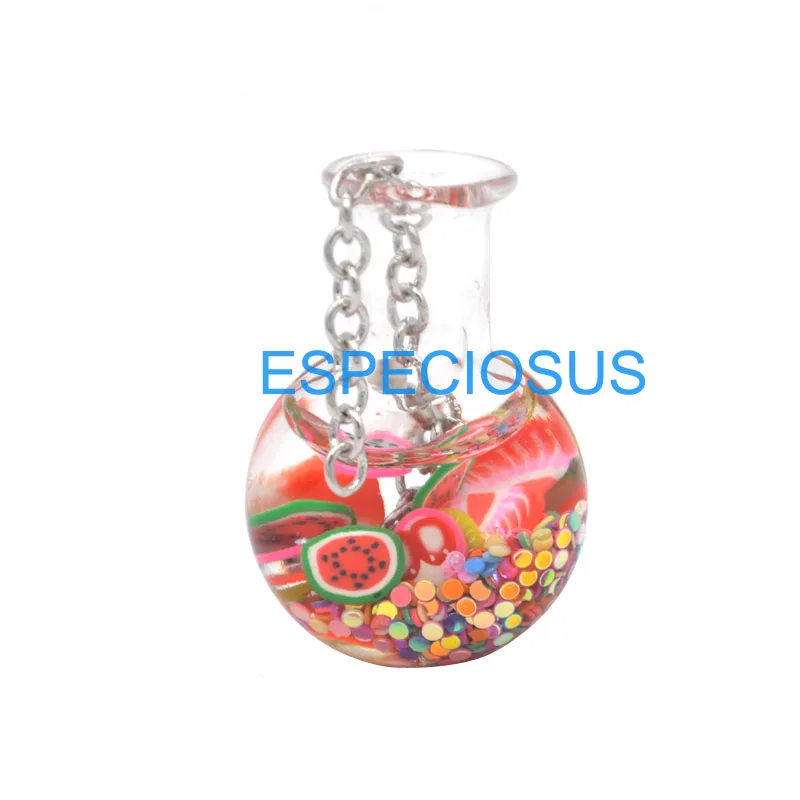 

2pcs Jewelry Finds Magic Ball Transparent Glass Beads 19MM Mix Color Fimo Flower Bottle Pendant Earring Accessory Tassel Charms