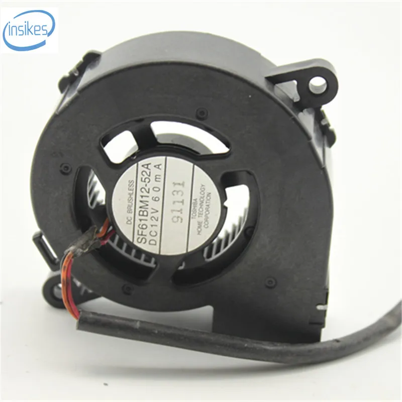 Original SF61BM12 52A DC 12V 0.06A Blower Double Ball Bearing Fan