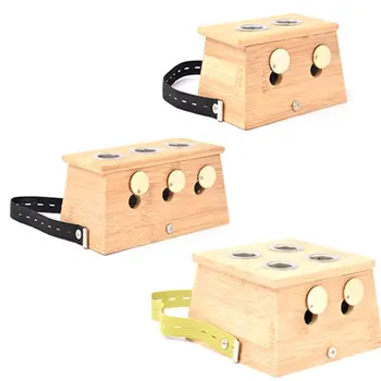 

4 Holes Moxa Stick Roll Holder Bamboo Moxibustion Box Acupoint Massage Tool