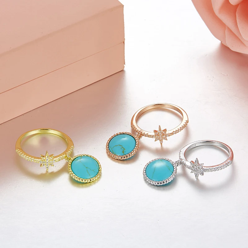 

[MeiBaPJ]Simple Sta'r Ring S925 Sterling Silver Ring Jewelry Fashion Personality Temperament all-match for Women