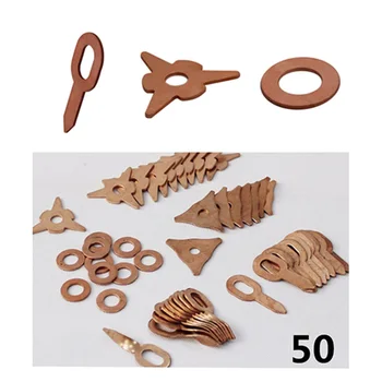 

50Pcs Washers For Spotter Pack Welder Accessories Copper Plated Steel Assortment Dent Pulling Triangles Straight Pulling Pads