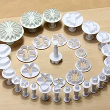 Заводская розничная 33 шт./лот смешанные Плунжерные Фрезы для тиснёный помадный инструмент для украшения торта набор