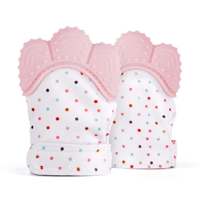 baby hand teething mitt