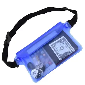 

PVC Transparent Waterproof Phone Tablet Storage Pouch Dry Waist Bag with Adjustable Strap