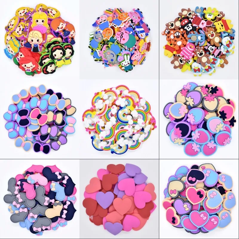 Лучший 50 шт. Мультфильм сердца принцесса розовый поросенок Радуга
клубника обувь с бантиками талисманы Fit Clog/напульсники вечерние
новый год подаро... онлайн