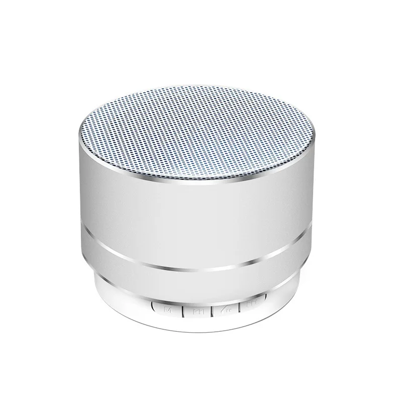 Kebidu Mini Speakers Super Bass Bluetooth Speaker Stereo Music Subwoofer Portable LED Loudspeaker Hands-free Call FM TF Card - Цвет: Silver