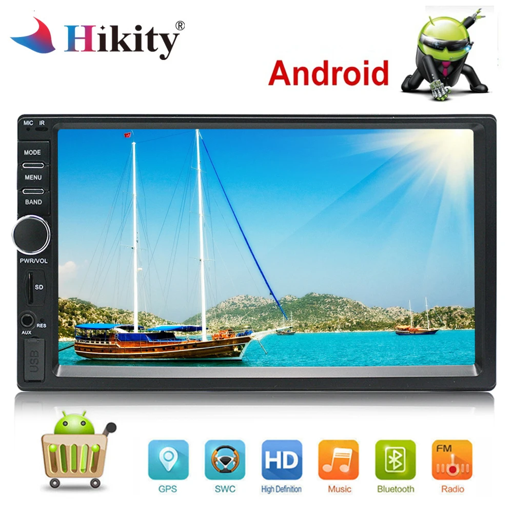 

Hikity 2 din Android Car Multimedia Player GPS Navigation Universal Car Radio Stereo Car MP5 Player 7" Touch BT autoradio Audio