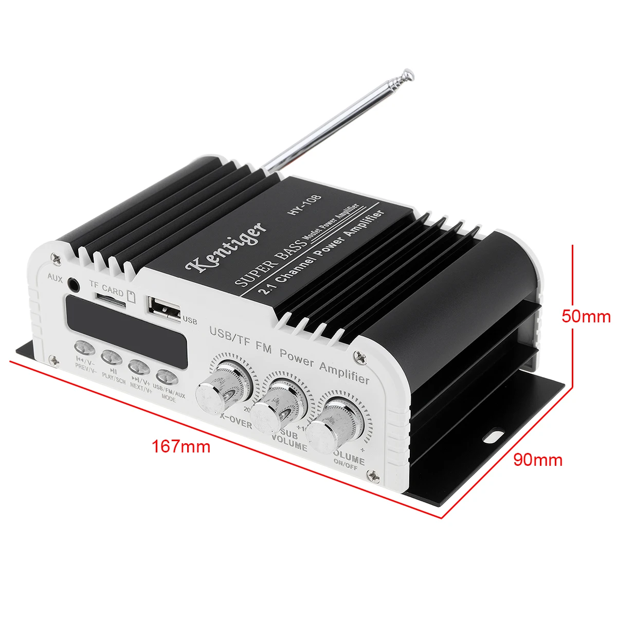 2.1CH Hi-Fi автомобильный аудио усилитель высокой мощности fm-радио плеер SD USB DVD MP3 с пультом дистанционного управления для автомобиля мотоцикла домашний аудио