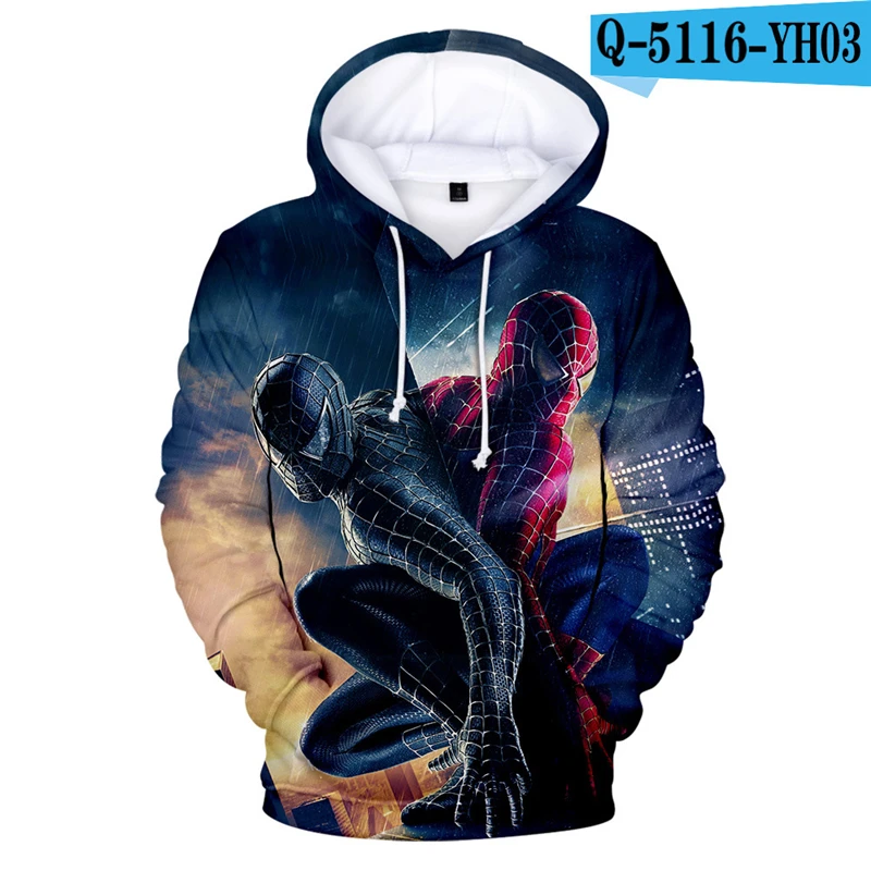

Spiderman Far From Home Hoodie Peter Parker Marvel Oversized Sweatshirts Men Women Anime Clothes Causal 3D Clothing Men Hoodies