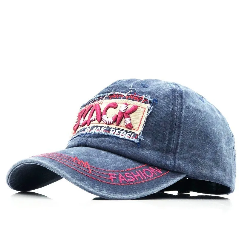 Черные мужские бейсболки папа Casquette женский рюкзак кепки s Bone шапки для мужчин модный старинный Gorras письмо хлопок Кепка - Цвет: Blue