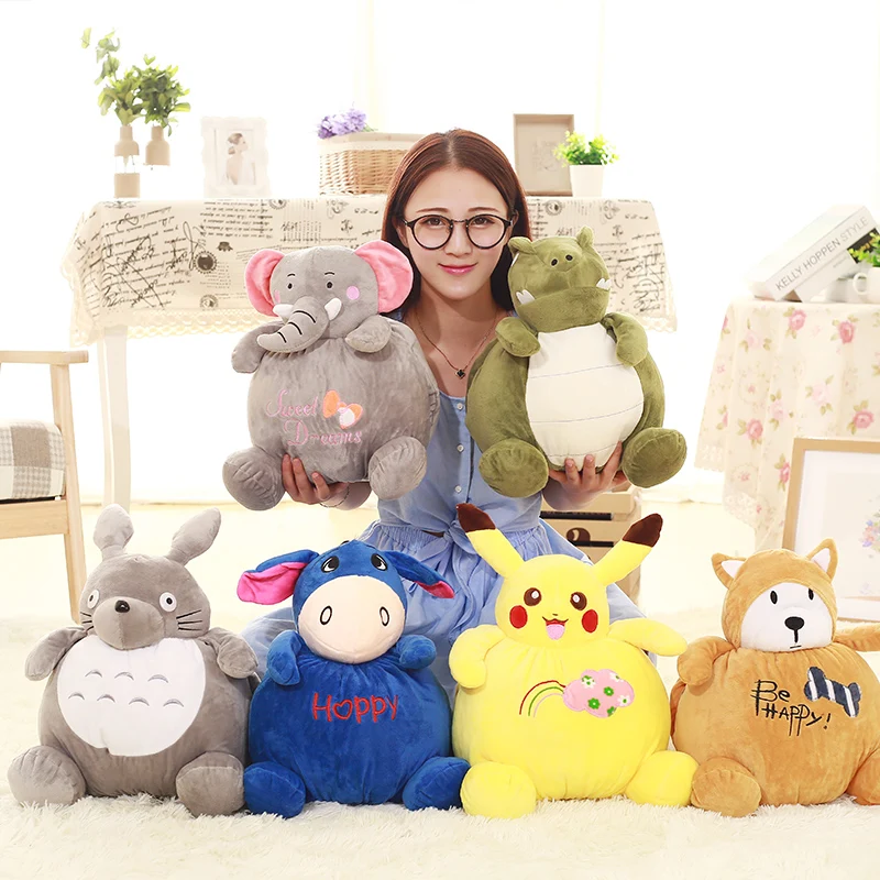 Cartoon Soft Stuffed Animal Hand Warmer Toys Winter Keep