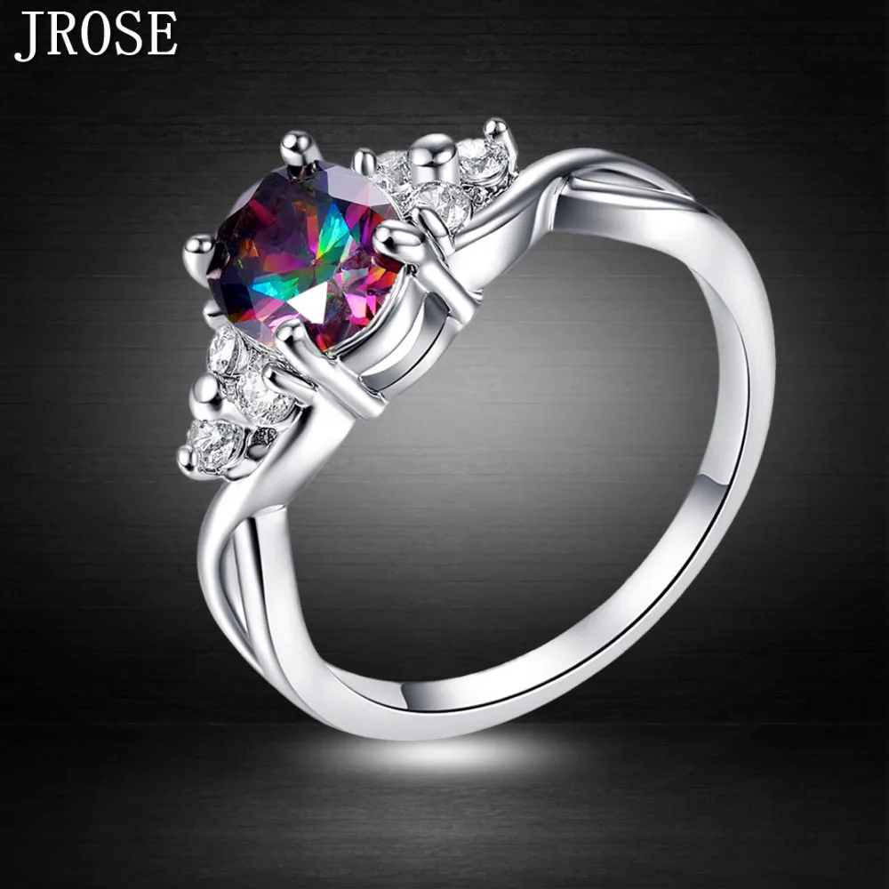 JROSE Splendide Marquise Cut Синий CZ Серебряное кольцо размер 7 8 9 10 листья Модные женские и мужские ювелирные изделия