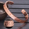 Vinterly Magnetic Copper Bracelet Women Gift Rose Flower Adjustable Cuff Bracelet Energy Pure Copper Bracelets Bangles For Women ► Photo 2/6