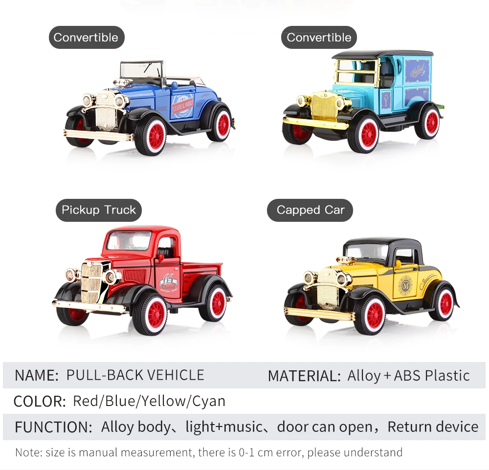 Игрушечный набор для автомобиля, Коллекционная модель автомобиля, литое под давлением транспортное средство, Классический ретро подарок, детская мини-игрушка, автомобиль для малышей, Brinquedos