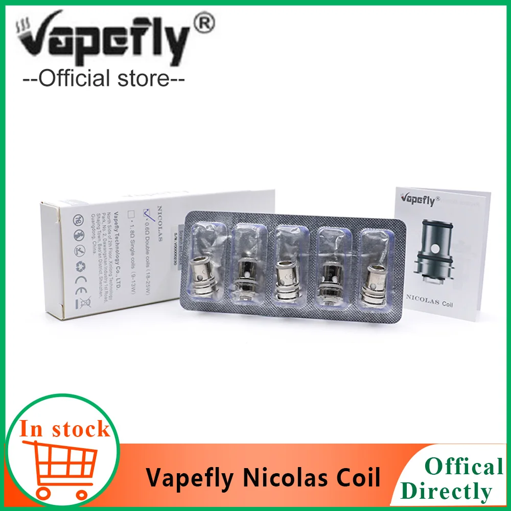 10/15 шт. Vapefly Николя сменная катушка для vapefly Николя бак 0.6ohm 1.8ohm сопротивление MTL вкус бак