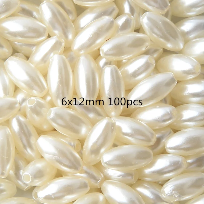 Imitation Pearl Beads Mixed Water Droplets Shape Imitation Pearls Straight Hole Beads for Jewelry Making DIY Bracelet