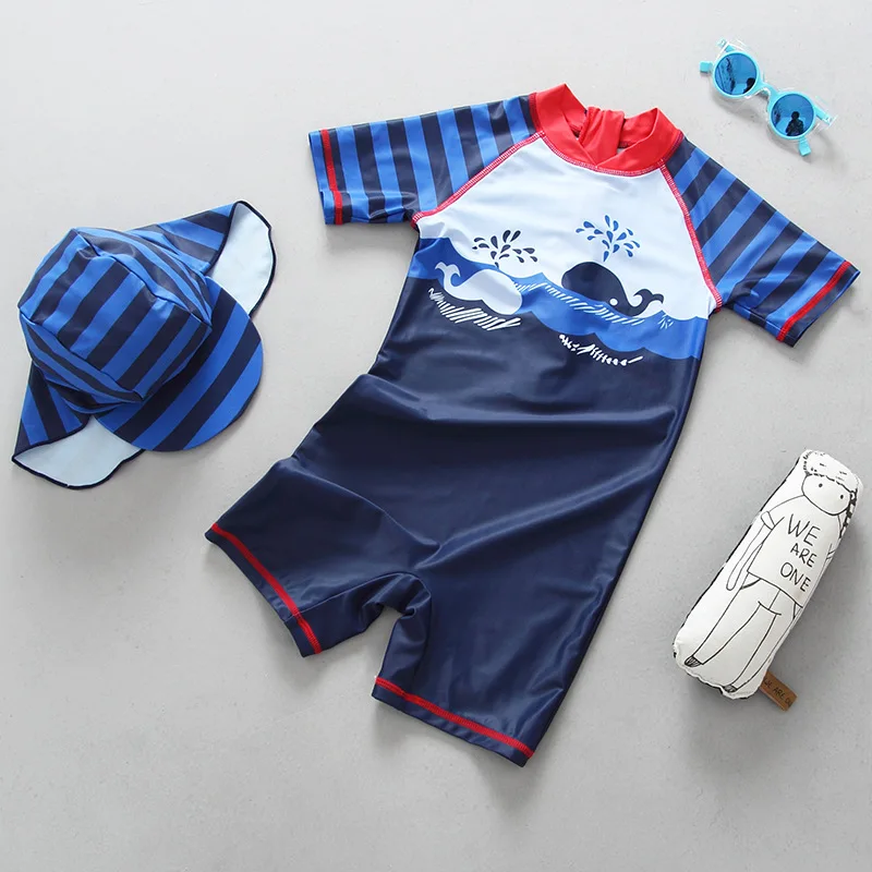 

Kids Swimwear Uv Protection Animal Fish Boys Swimsuit Baby Swimwear SPF50+ Infantil Baby Swimming Bathing Suit Set 1-7 Years Old