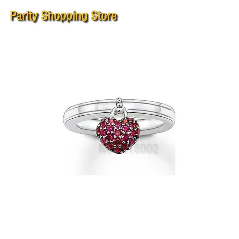 

ThomasRS1256 Red Heart Ring Euro-American style Glam And Soul Good Jewerly For Men And Women 2015 Ts Gift In 925 Sterling silver