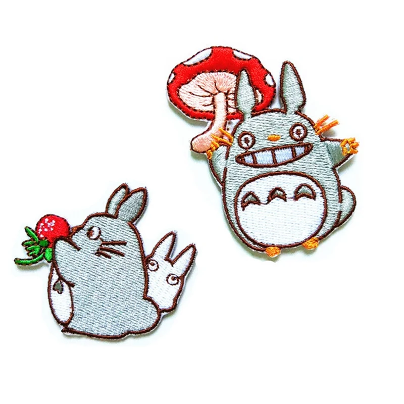 Totoro вышитый утюгом патч DIY вышивка ручной работы Вязание крючком Пришивание