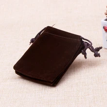 50 шт./партия, кофейные коричневые бархатные сумочки 9x12 см, сумочки, ювелирные изделия/MP3, упаковочные пакеты, рождественские/конфетные/свадебные подарочные сумки