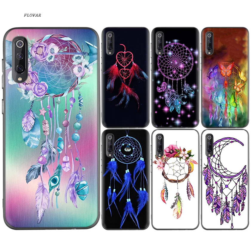 

Colorful Dream Catcher Feather Soft Case For Xiaomi 9 8 A2 lite A1 Play Pocophone F1 Xiomi Redmi Y3 Note 7 6 5 Pro 5Plus Cover