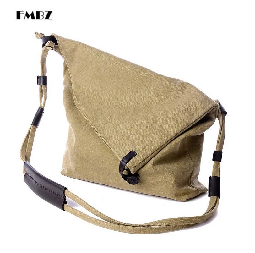 2018 FMBZ simple casual canvas bale female shoulder retro canvas men