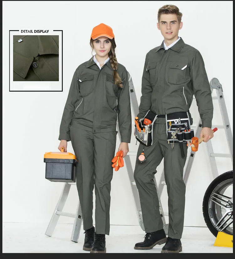 Work Clothing Sets Jacket & Pants Men Women Long sleeve Working clothes Factory Workshop Workers uniforms Auto repair Plus Size (15)