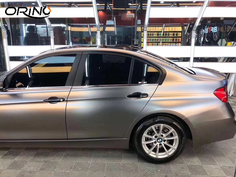 Grey Pearl Metallic Vinyl Film Wrap-2