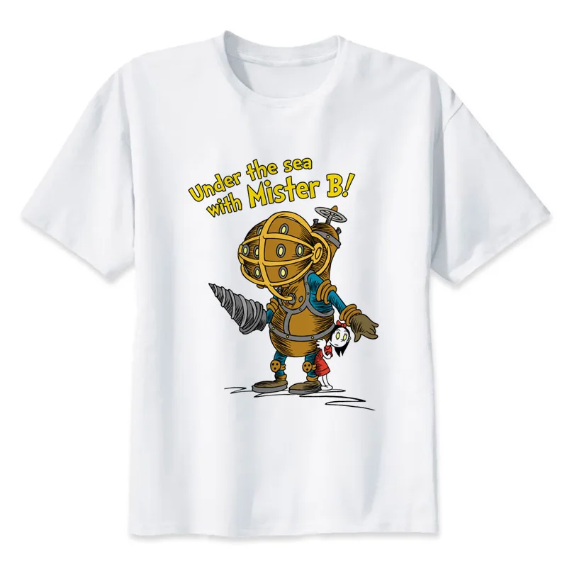 

bioshock T shirt Hip Hop Style New Original Design T-shirt Cool Fashion Man women tshirt Color MR1052