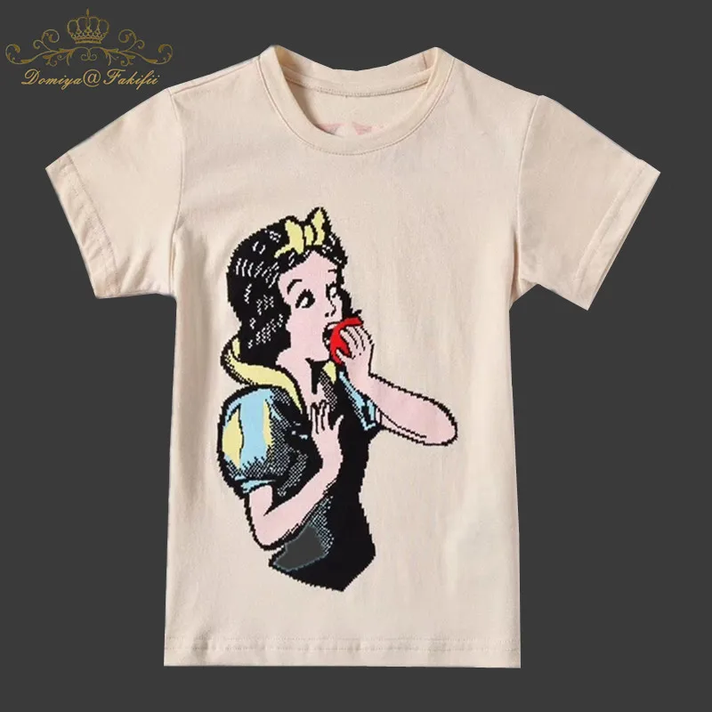 

Girls Tops Summer 2018 Brand Children T shirts Clothes Kids Tee Shirt Fille Princess Pattern Baby Girl Clothing With Brand Logo