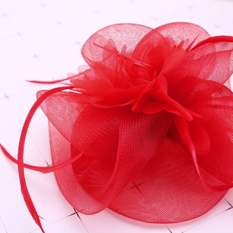 Женский Чародей головной убор шляпа Свадебная вечеринка шпилька перо Цветочные диадемы gai