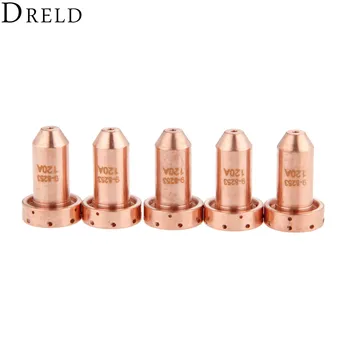 

DRELD 5Pcs Plasma Nozzle Tip 9-8253 For SL60 SL100 Plasma Cutter Torch Consumables Accessories 120A Welding Soldering Supplies