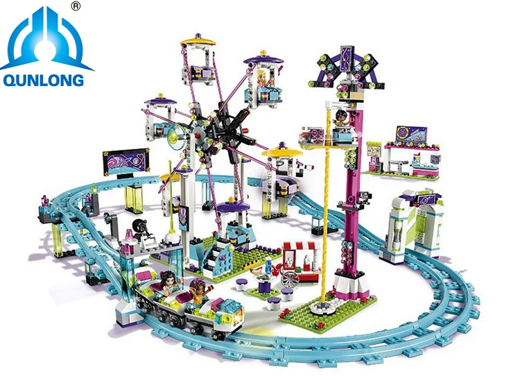 

Legoing 1124Pcs Amusement Park Coaster Building Kits Girl Blocks Bricks Toys Compatible With LegoINGlys Friends 4113