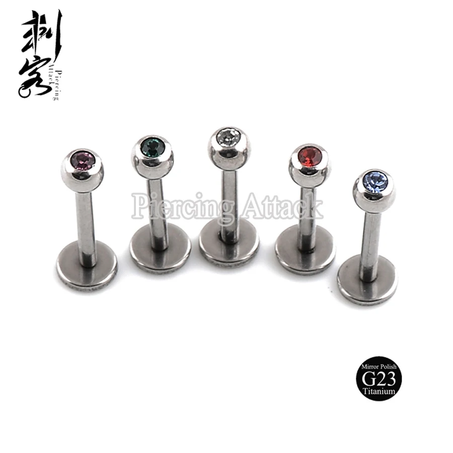 Высокополированные титановые Украшения для тела G23 шарики из титана Лабрет Монро