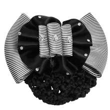 Искусственные стразы, Декор, бант из Рюш, заколка для волос, снуд, чистая булочка, покрытие, белый, черный