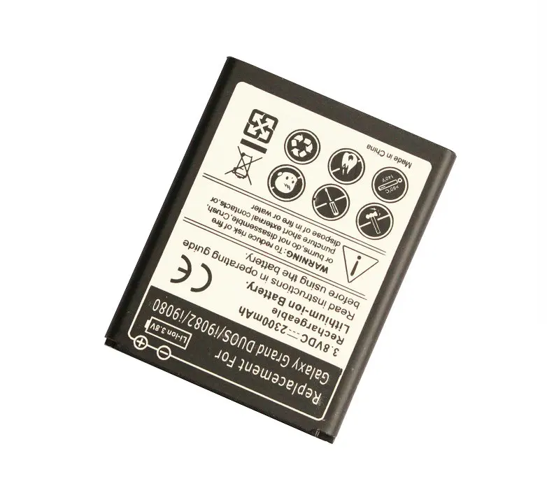 Сменный литий ионный аккумулятор 2 шт./лот 2300 мАч EB535163LU 3.8VDC для Samsung Galaxy Grand DUOS I9080