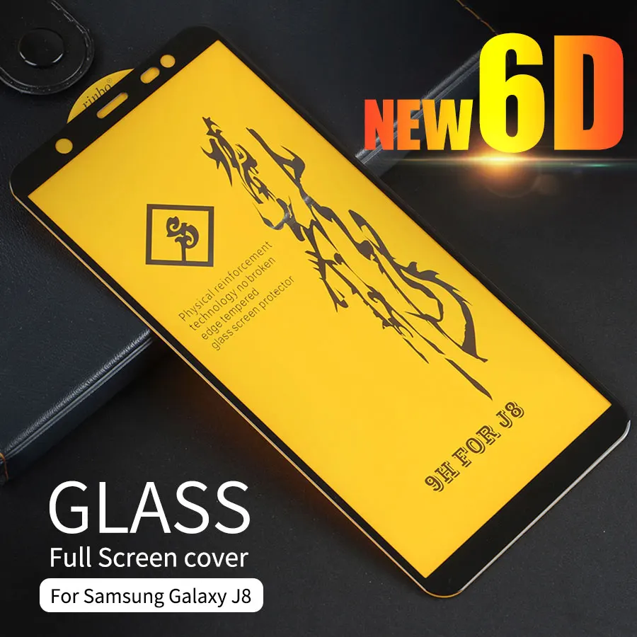 Klovrrd 6D полное покрытие закаленное Стекло на samsung Galaxy J8 2018 полностью наклеиваемая