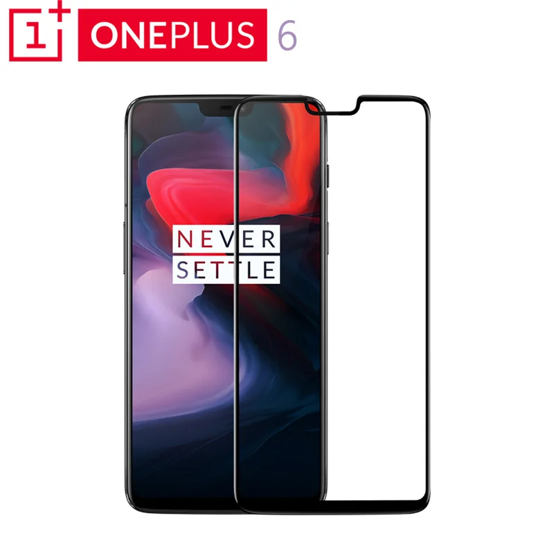 

Original Oneplus 6 3D Tempered Glass Full Cover Screen Protector Perfect Fit Curved Edge Super Hard 9H Clear Oleophobic Coating