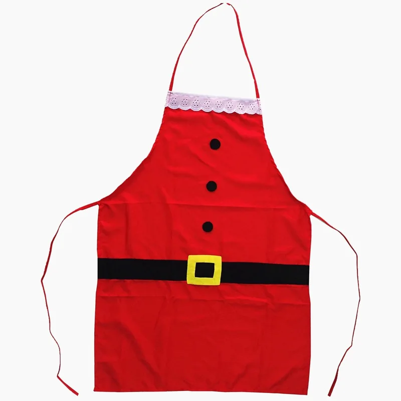 

1pc Lace Christmas Apron Santa Claus Belt Christmas Pinafore Dining Table Decor New Year's Home Party Supplies XMAS Apron