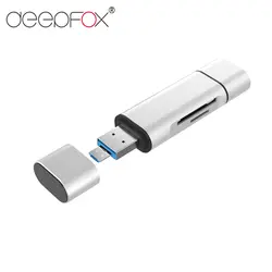 Deepfox Портативный мини Дизайн 3 в 1 Card Reader Тип usb C Micro USB 2,0 TF SD OTG Картридер для телефона Android