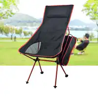 Portable Moon Chair Folding extended fishing camping seat with pillow outdoor hiking garden chair BBQ Ultralight Home Furniture