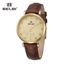 Belbi fashion Brand watch women’s watches ladies watches top brand luxury wristwatches women montre femme leather quartz watch