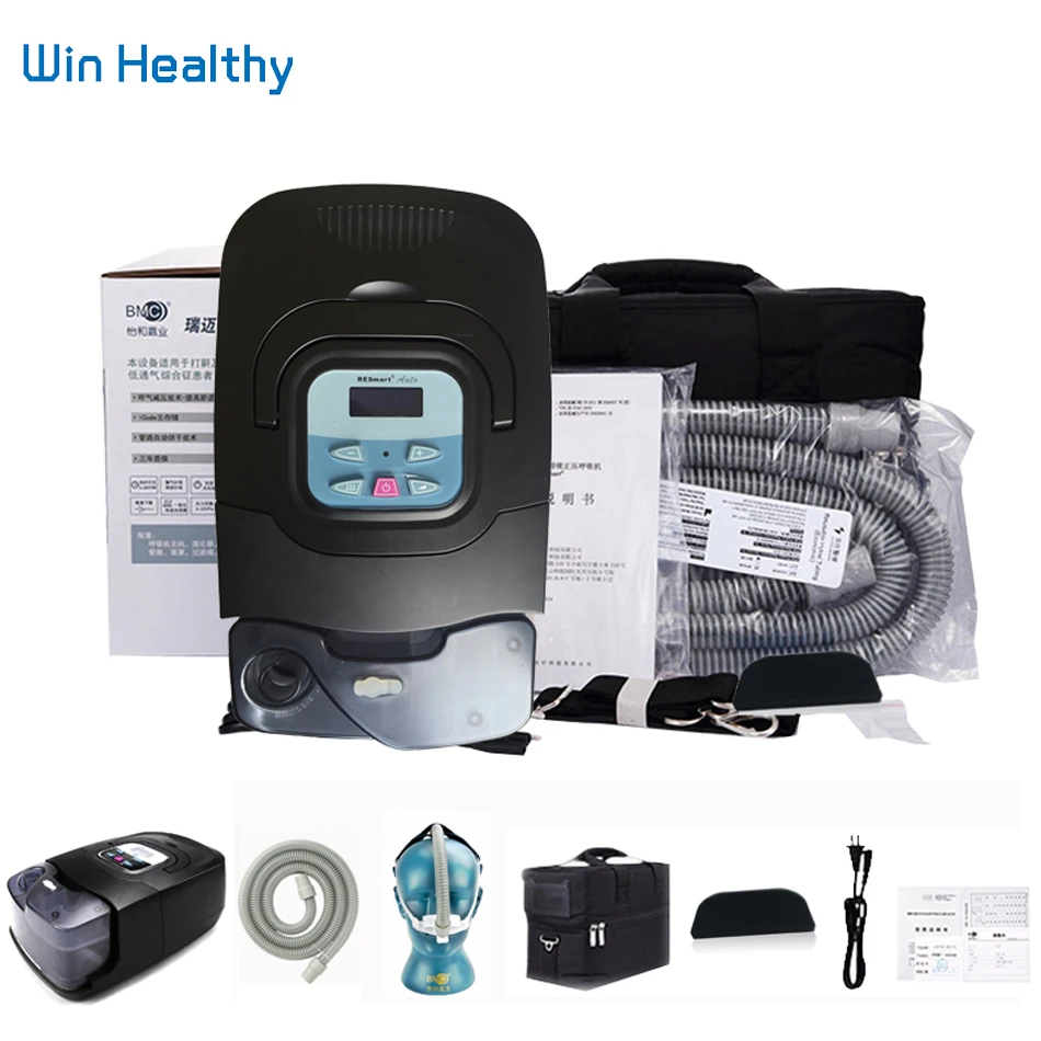 BMC GI Авто CPAP Машина черный корпус умный дом респиратор для ухода за сном Храп апноэ терапия с увлажнителем маска шланг BMC GI Авто CPAP Машина черный корпус умный дом респиратор для ухода за сном Храп апноэ терапия с увлажнителем маска шланг