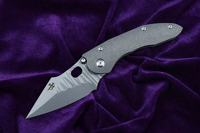 Складной нож LEMIFSHE Stitch Flipper s35vn тактический Клинок с титановой ручкой для охоты