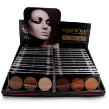 MISS ROSE 3 цвета компактная пудра Восстанавливающий консилер стеклянная коробка для торта 24 шт