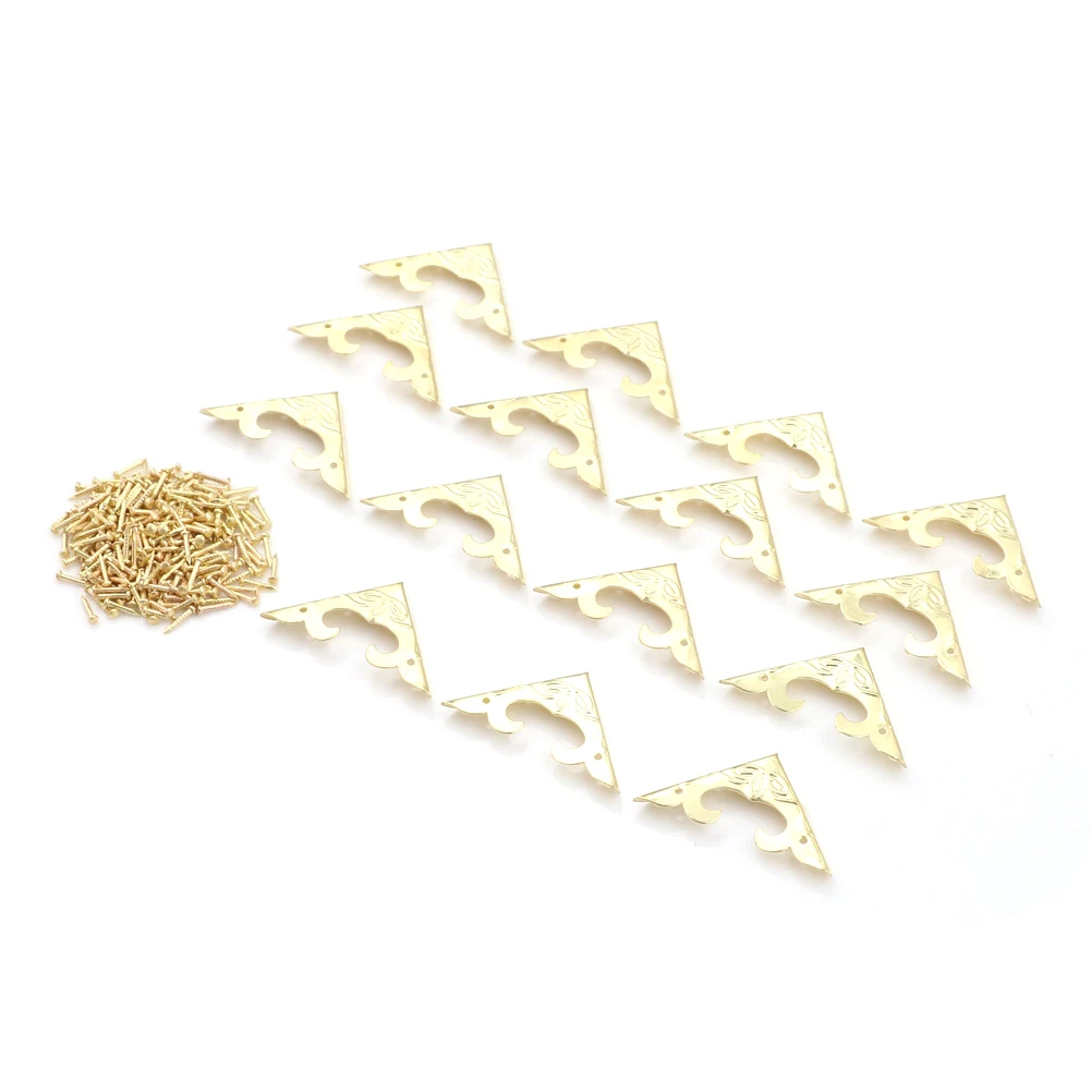 10PCS Bronze Alloy 30mmx30mm Book Scrapbooking Albums Corner Bracket Antique Brass Decorative Protectors Crafts For Furniture