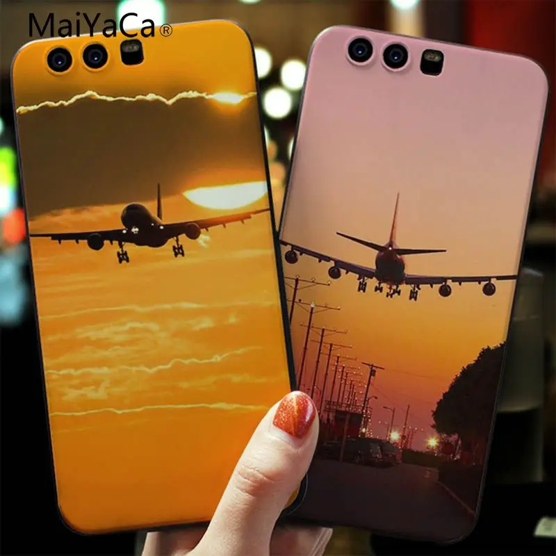 Мягкие силиконовые чехлы Sunrise aircraft plane landing для Huawei Honor V9 V10 8E 6 53 ''mate 20 10 Case P9 P20