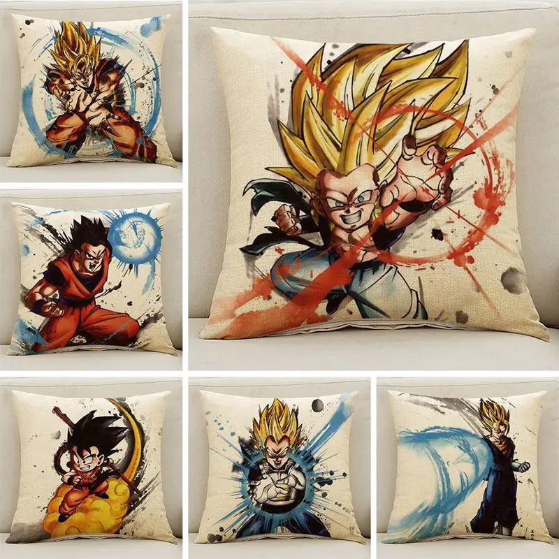 

New Home Textile Two sided Square Throw Pillow Cover Cases Anime Dragon Ball Z Dakimakura Cushion Covers 2019