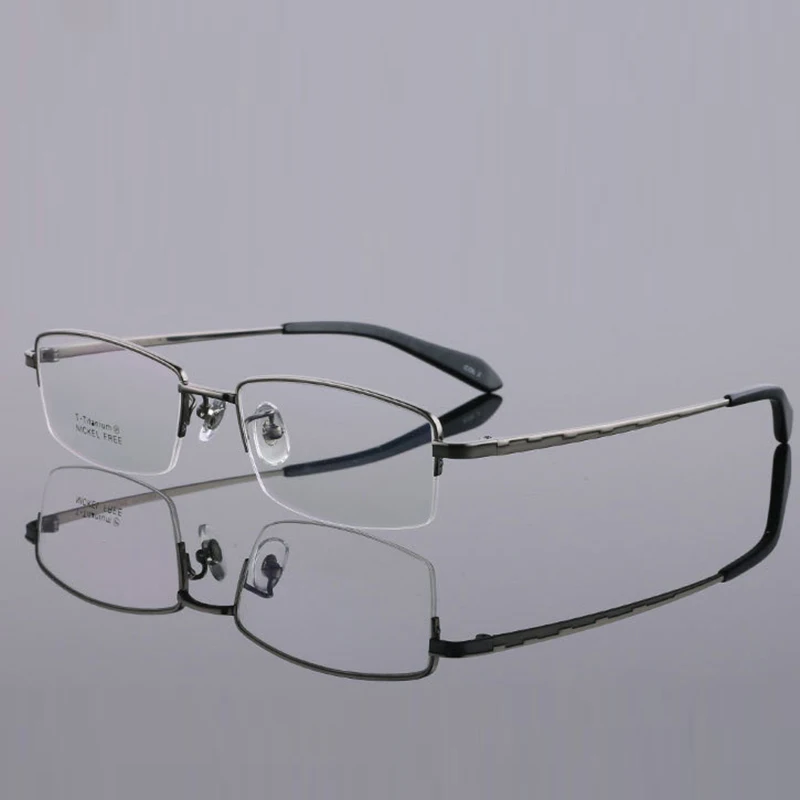 Оправы для очков Для мужчин очки ботаника чистый Титан компьютер рецептурная оптика для мужские очки с прозрачными линзами, очки с оправой RS415 - Цвет оправы: RS415 C3 Gun-gray
