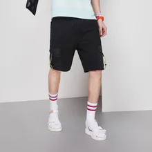 Mark Fairwhale новое лето Повседневный Однотонный Боковой карман Широкая нога над коленями Спортивный на открытом воздухе Короткие штаны Мужчины 718223051033